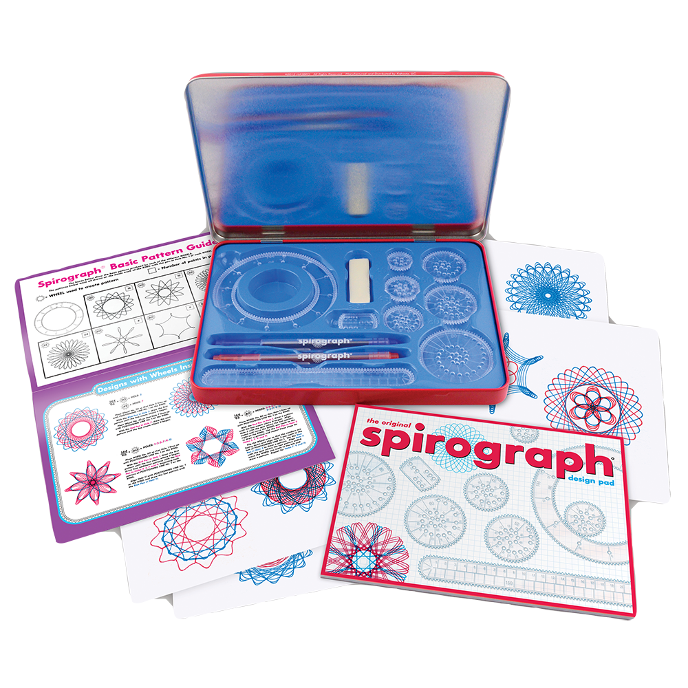 סט בקופסת פח מבית ספירוגרף Spirograph