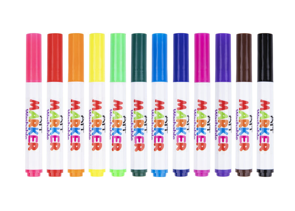 טוש רחיץ 12 צבעים מבית טוקי טוי Tooky Toy