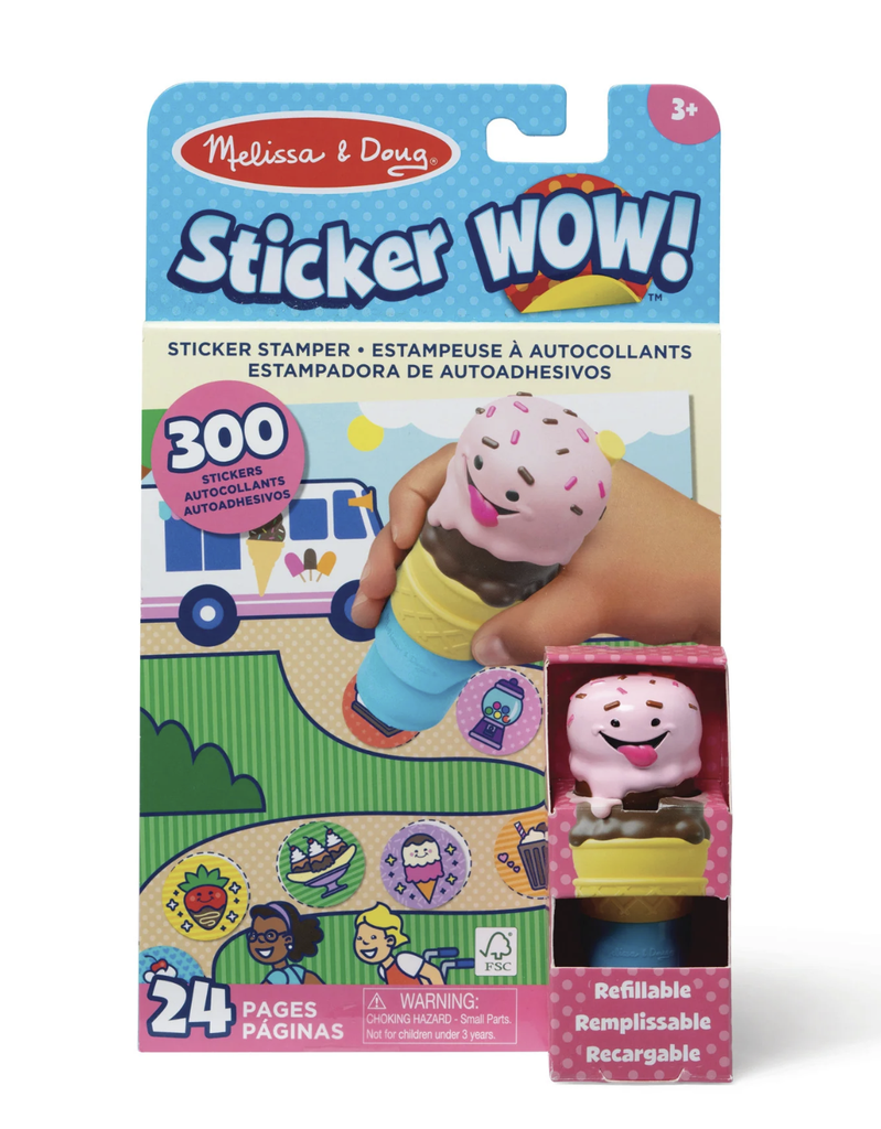 חוברת פעילות ומדבקות sticker wow הגלידה מבית מליסה ודאג