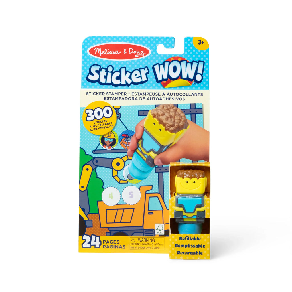 בולדוזר מבית מליסה ודאג Sticker Wow חוברת פעילות ומדבקות - Melissa & Doug
