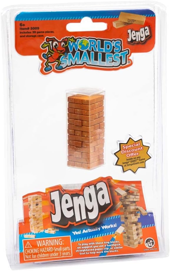 משחק JENGA הקטן בעולם מבית וורלד סמולסט World Smallest.