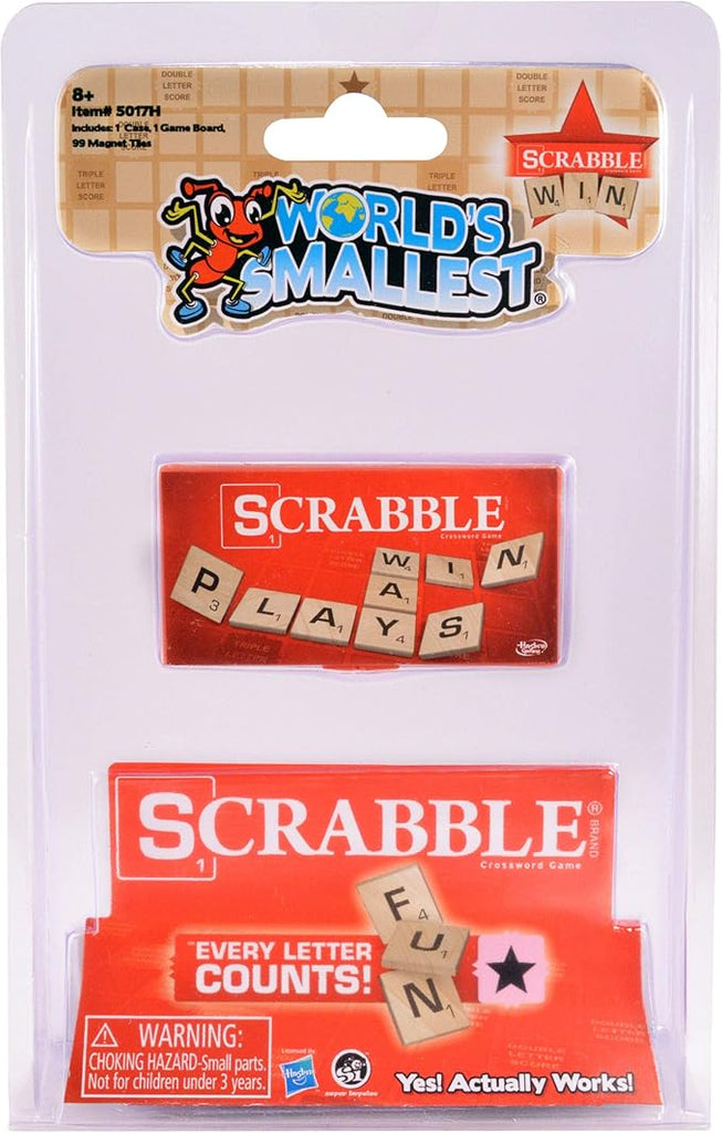 משחק SCRABBLE הקטן בעולם מבית וורלד סמולסט World’s Smallest.