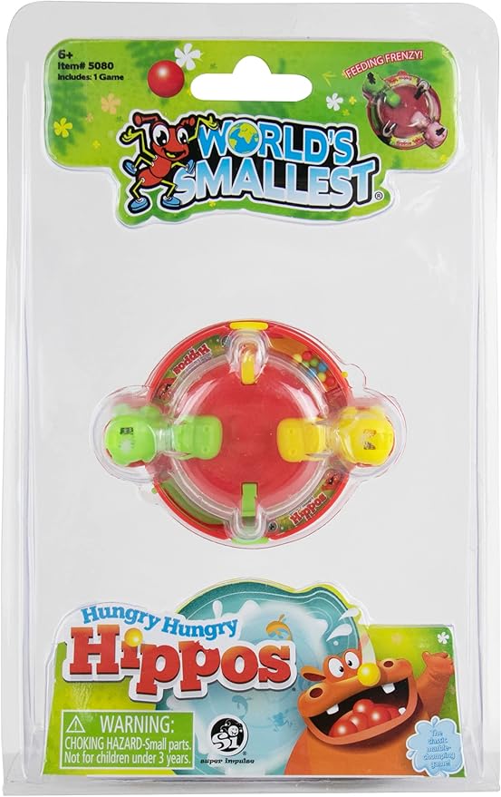 משחק HUNGRY HIPPOS הקטן בעולם מבית וורלדס סמולסט World's Smallest