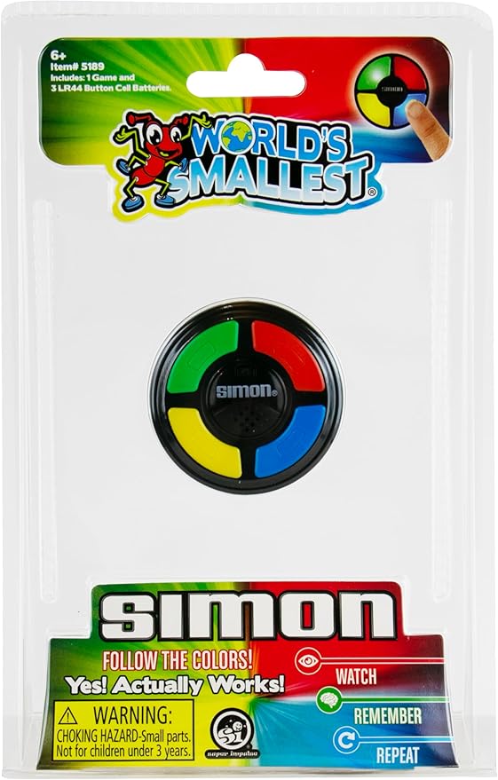 משחק SIMON הקטן בעולם מבית וורלדס סמולסט World's Smallest