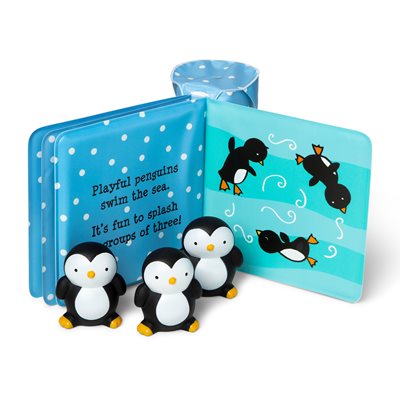 ספר אמבטיה עם צעצועי פינגווינים מבית מליסה ודאג